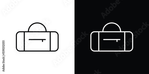 Sports bag icon. Stroke pictogram. Vector illustration. Vector sign for mobile app and websites.