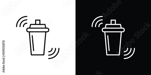 Shaker icon. Stroke pictogram. Vector illustration. Vector sign for mobile app and websites.