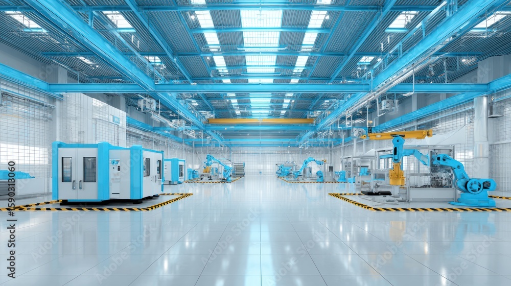 Fototapeta premium Modern industrial factory interior