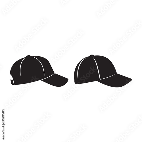 Black baseball caps with white stitching headwear apparel