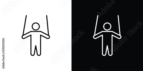 Puppet icon. Stroke pictogram. Vector illustration. Vector sign for mobile app and websites.