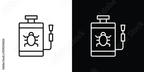 Pesticide icon. Stroke pictogram. Vector illustration. Vector sign for mobile app and websites.
