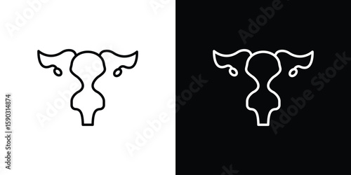 Pelvic inflammatory disease icon. Stroke pictogram. Vector illustration. Vector sign for mobile app and websites.