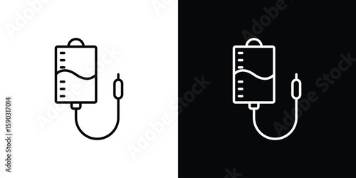Intravenous icon. Stroke pictogram. Vector illustration. Vector sign for mobile app and websites.