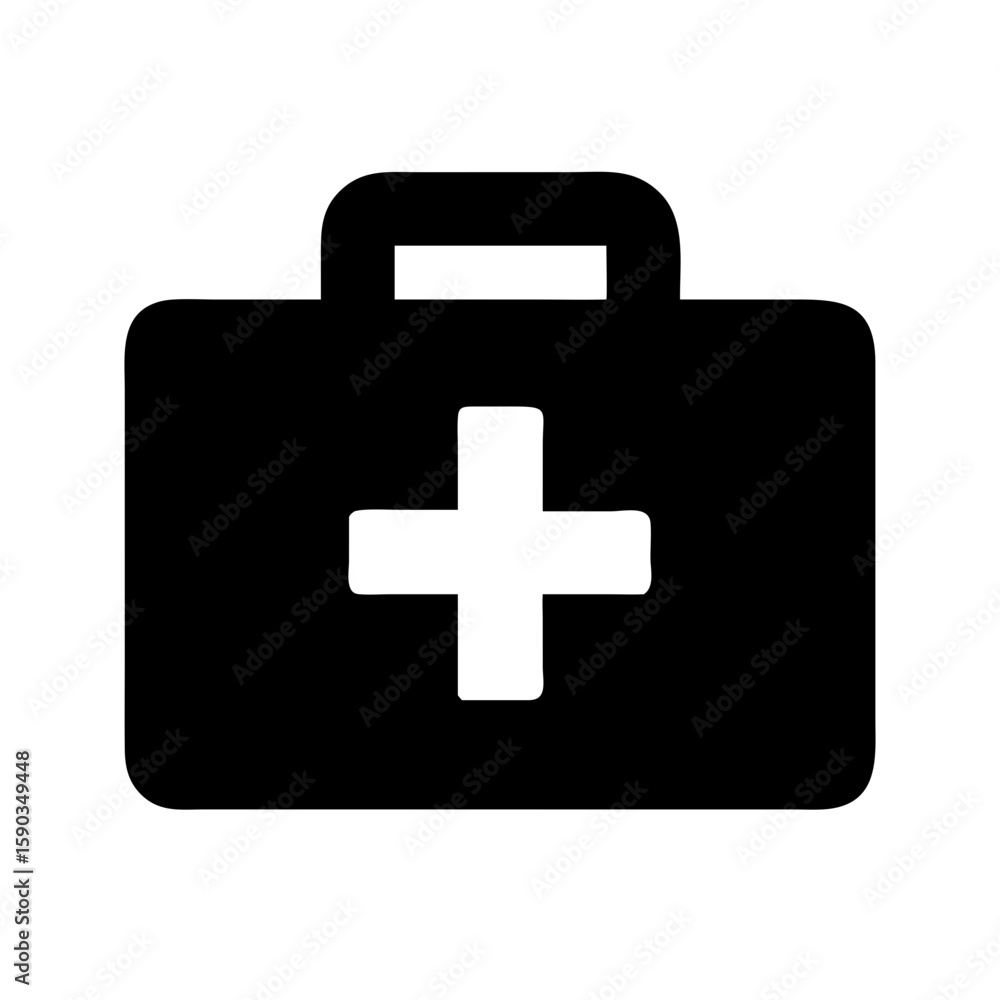 Obraz premium First aid kit icon vector illustration