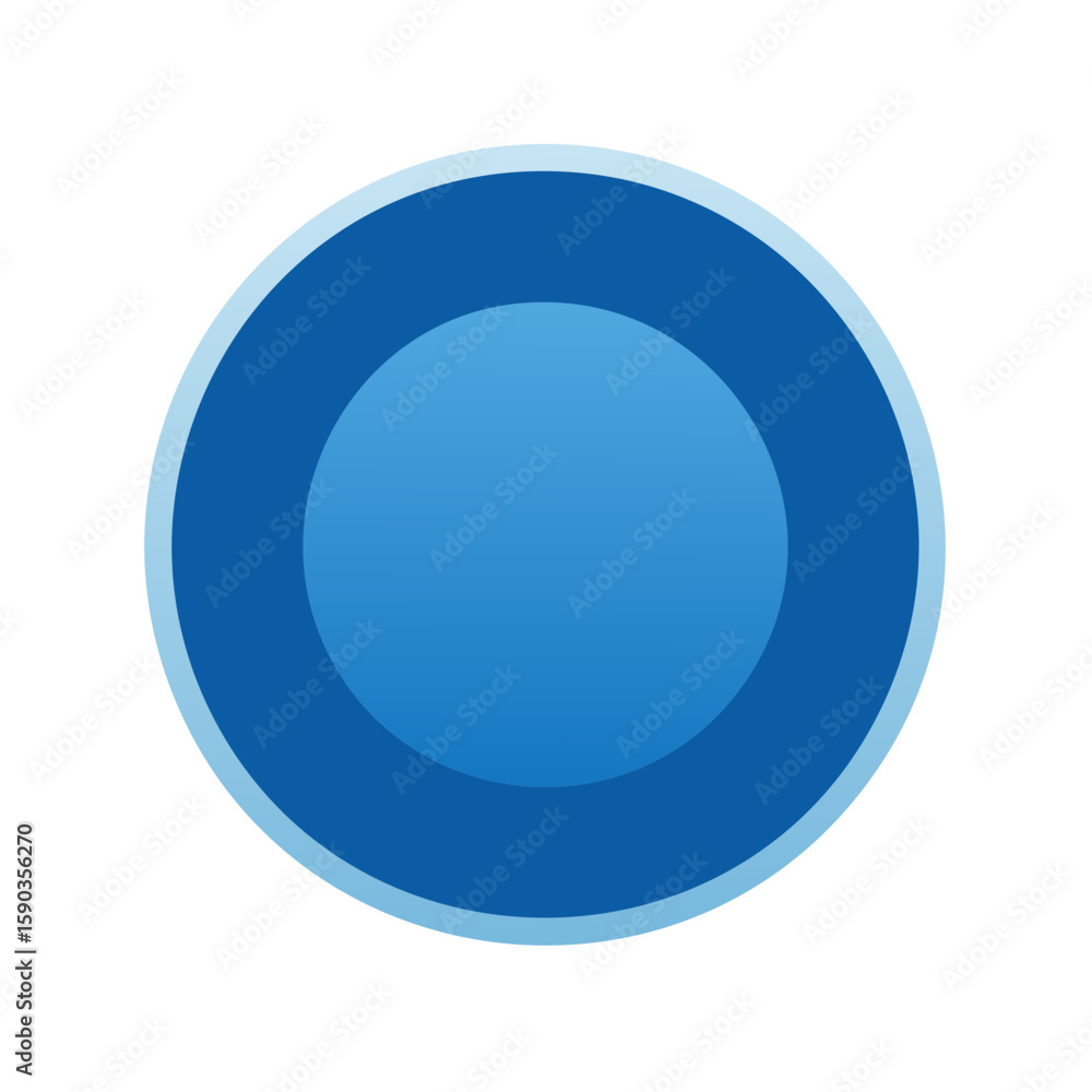 Modern Blue Circle with Gradient Fill - Round Shape, Icon, and Button Modern Blue Circle with Gradient Fill - Round Shape, Icon, and Button