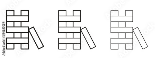 Wooden block icon for Graphic Design Projects