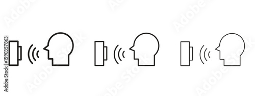 Voice control icon for Graphic Design Projects