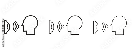 Voice control icon for Graphic Design Projects