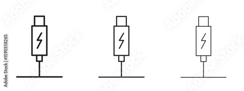 USB type c icon for Graphic Design Projects