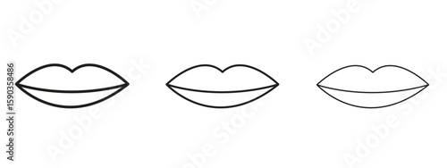 Thin lips icon for Graphic Design Projects