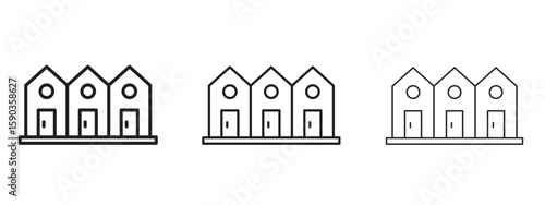 Foto Terraced Houses icon for Graphic Design Projects