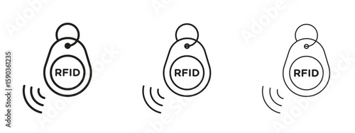 RFID key tag icon for Graphic Design Projects