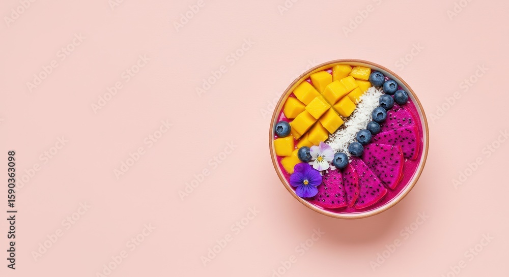 Colorful fruit bowl on pink background Colorful fruit bowl on pink background
