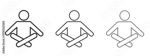 Meditating icon for Graphic Design Projects