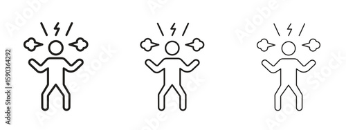 Irritated human icon for Graphic Design Projects