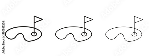 Golf yard icon for Graphic Design Projects