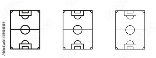 Football field icon for Graphic Design Projects