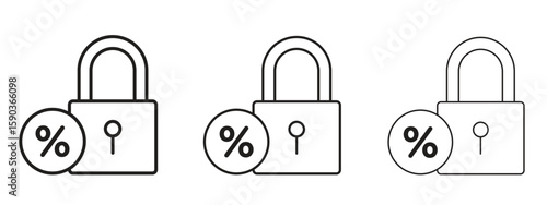 Fixed rate mortgage icon for Graphic Design Projects