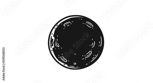 Vector explore the mystical full moon drawing vector illustration for astronomy night sky celestial events and space travel