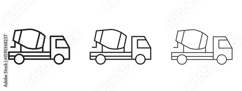 Cement truck icon for Graphic Design Projects