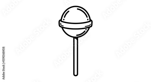 Vector black and white lollipop drawing vector illustration sweet candy dessert treat graphic design confectionery icon art