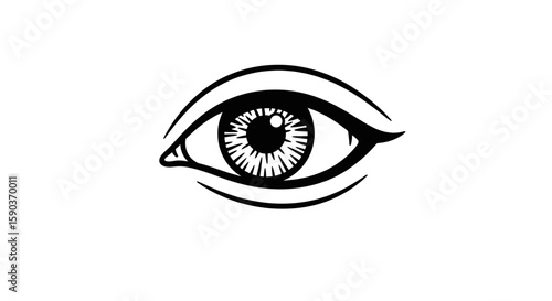 Vector eye vector graphic illustration design for vision optical health and medical concept with human eye art drawing