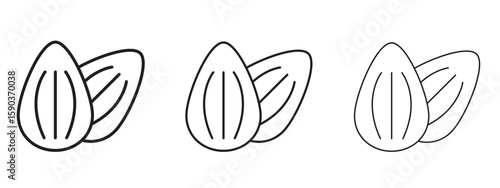 Almond icon for Graphic Design Projects