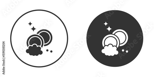 Washing dishes icon vector clipart in black colors. suitable for graphic work