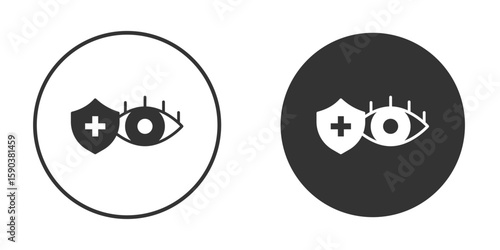 Vision insurance icon vector clipart in black colors. suitable for graphic work
