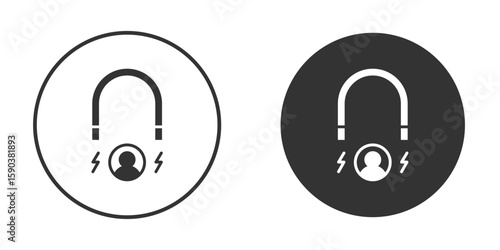 User engagement icon vector clipart in black colors. suitable for graphic work