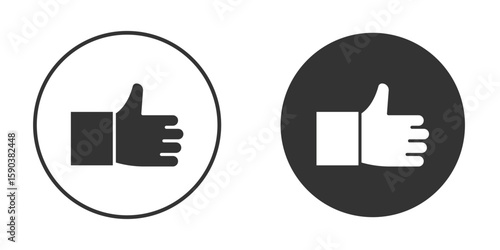 Thumb up icon vector clipart in black colors. suitable for graphic work