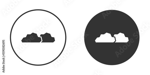 Stone icon vector clipart in black colors. suitable for graphic work