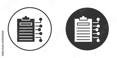 Smart contract icon vector clipart in black colors. suitable for graphic work