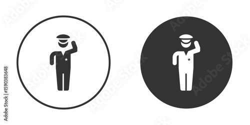 Salute icon vector clipart in black colors. suitable for graphic work