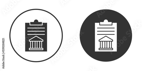 Policy icon vector clipart in black colors. suitable for graphic work
