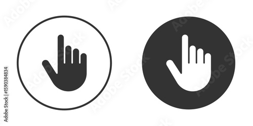 Pointing hand icon vector clipart in black colors. suitable for graphic work