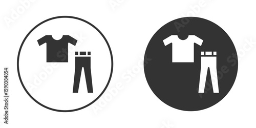 Pijama icon vector clipart in black colors. suitable for graphic work