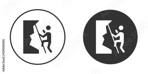People Climbing icon vector clipart in black colors. suitable for graphic work