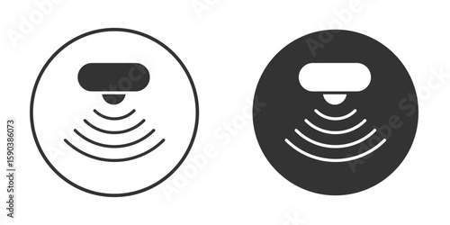 Motion sensor icon vector clipart in black colors. suitable for graphic work