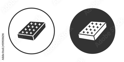 Mattress icon vector clipart in black colors. suitable for graphic work