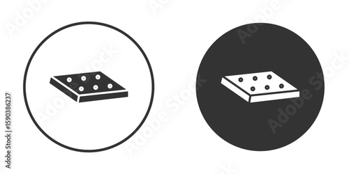 Mattress icon vector clipart in black colors. suitable for graphic work