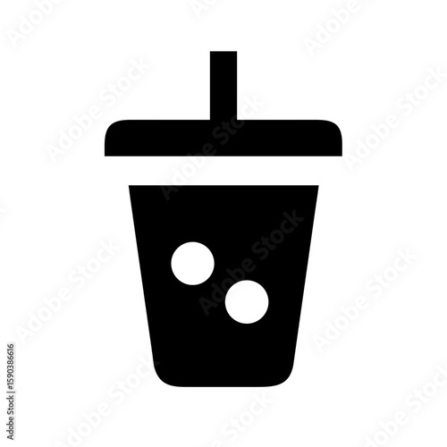 Boba tea icon vector illustration