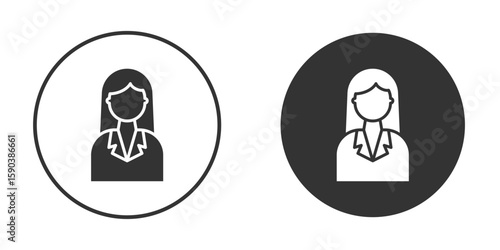 Lawyer icon vector clipart in black colors. suitable for graphic work