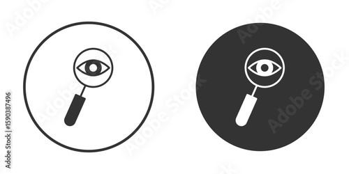 Investigation icon vector clipart in black colors. suitable for graphic work