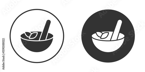 Herbal medicine icon vector clipart in black colors. suitable for graphic work