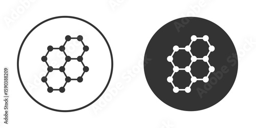 Graphene icon vector clipart in black colors. suitable for graphic work
