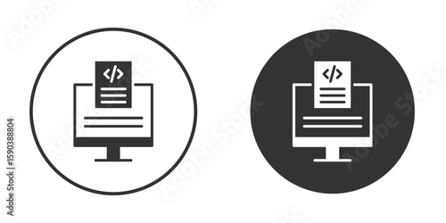 Front end icon vector clipart in black colors. suitable for graphic work