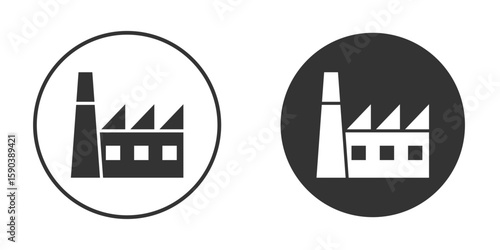 Factory icon vector clipart in black colors. suitable for graphic work