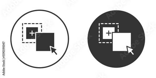Drag and drop icon vector clipart in black colors. suitable for graphic work